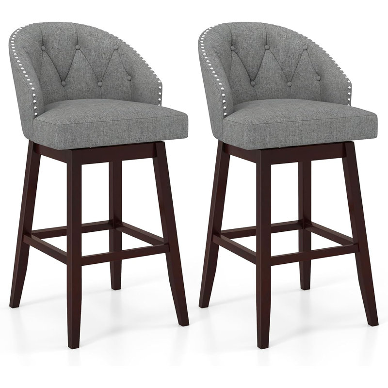Mandica Swivel Upholstered Counter Stool, 2