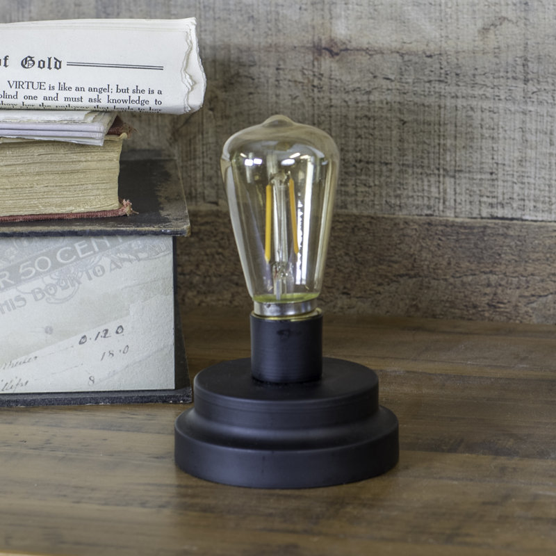 Lampe de table noire Leonarda, H 7 po x l 3,75 po x P 3,75 po