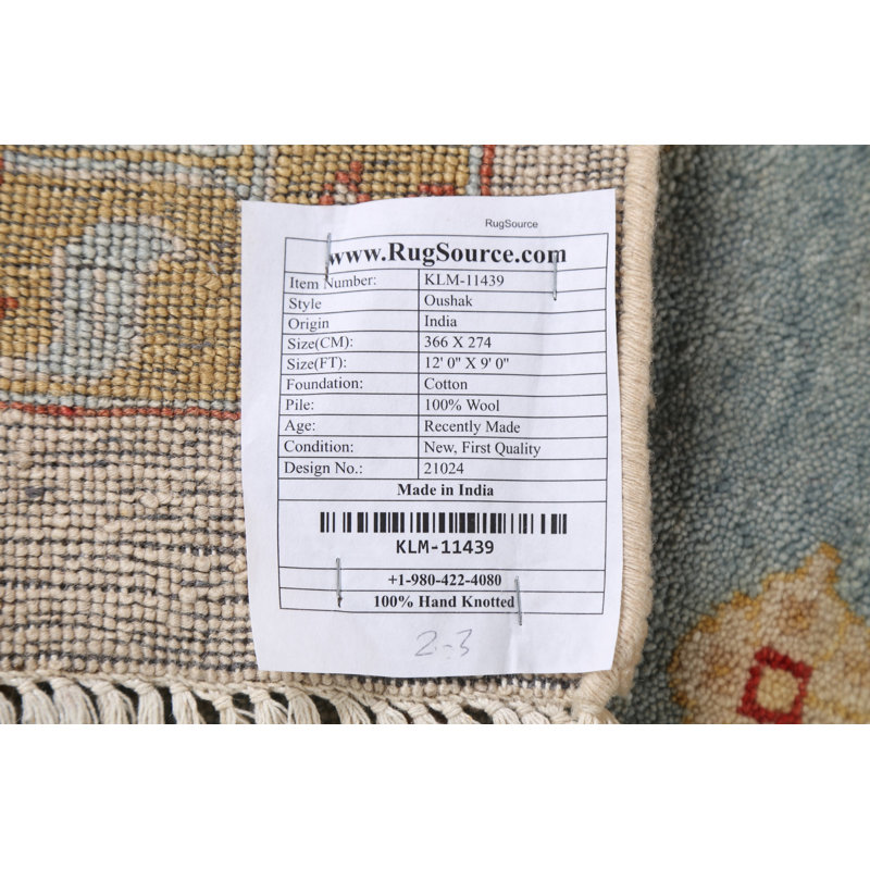 One-of-a-Kind 9' X 12' New Age Wool Area Rug in