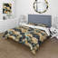 Ensemble de housse de couette bleu et beige Pailey Flowers Elegance I-827740870