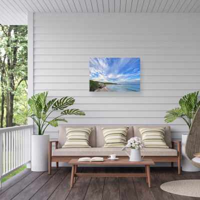 «Ologic bleu »sur une impression sur toile
