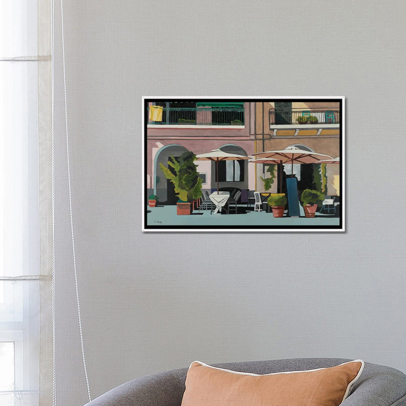 Imperia, Italy, No Mat, White Floater Framed Canvas, 18" H x 26" W x 1.5" D