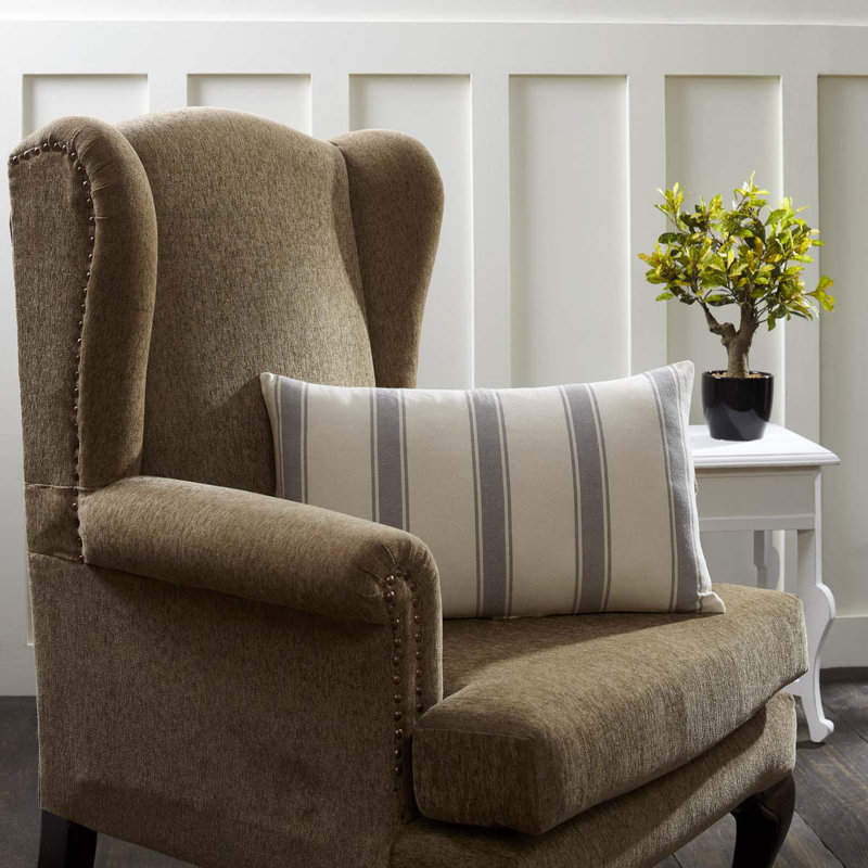Grace Buttons Cotton Reversible Throw Pillow