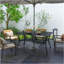 Table de salle à manger rectangulaire pour 6 personnes Outsunny