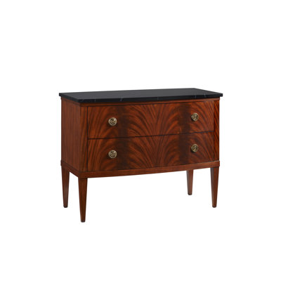 Commode décorative 2 tiroirs en bois massif