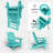 Outdoor Fire Pit Chairs Weather-Resistant HDPE Foldable Outdoor Adirondack Chair With Cup Holder-309891075