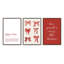 Ensemble de 3 impressions d'art «Jingle Bow Joy»-557297705-557297704