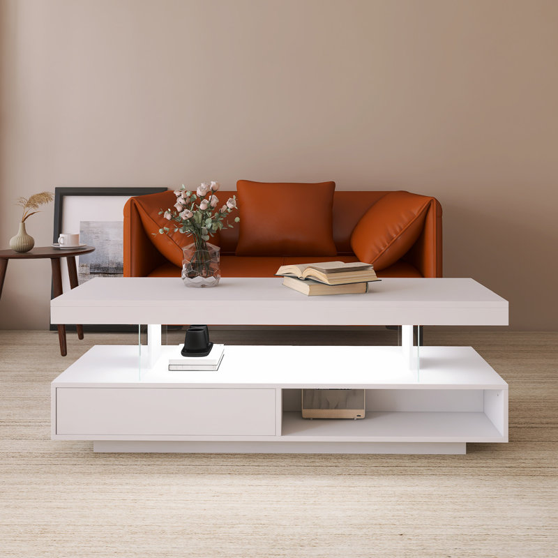 U-Can LED Coffee Table, Blanc