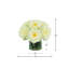 Faux Peony Arrangement in a Glass Vase-714086741