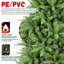 Arbre de Noël à charnière mince avec branches en PE + PVC et support en métal stable-1424041686