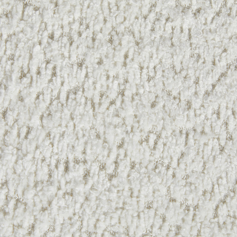 Chaise longue blanche élégante avec base dorée, pivotant à 360 °, tissu à boucles douces et rembourrage en mousse haute densité confortable