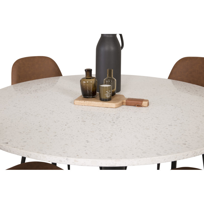 Withernsea 4 - Person Dining Set, White, Dark Brown