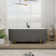 Colour 67" L x 31" W Fluted Freestanding Soaking Acrylic Bathtub with Chrome Drain and Overflow