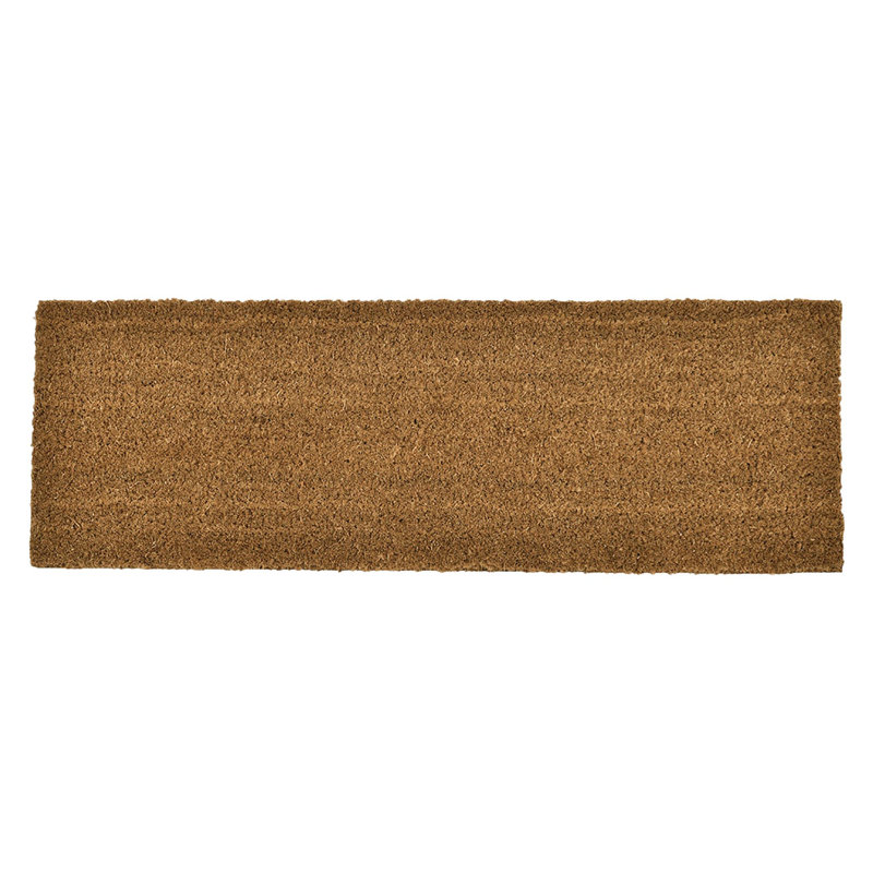 Tapis d'extérieur en fibre de coco Shelter, Naturel, Rectangulaire 0 pi 10 po x 2 pi 6 po