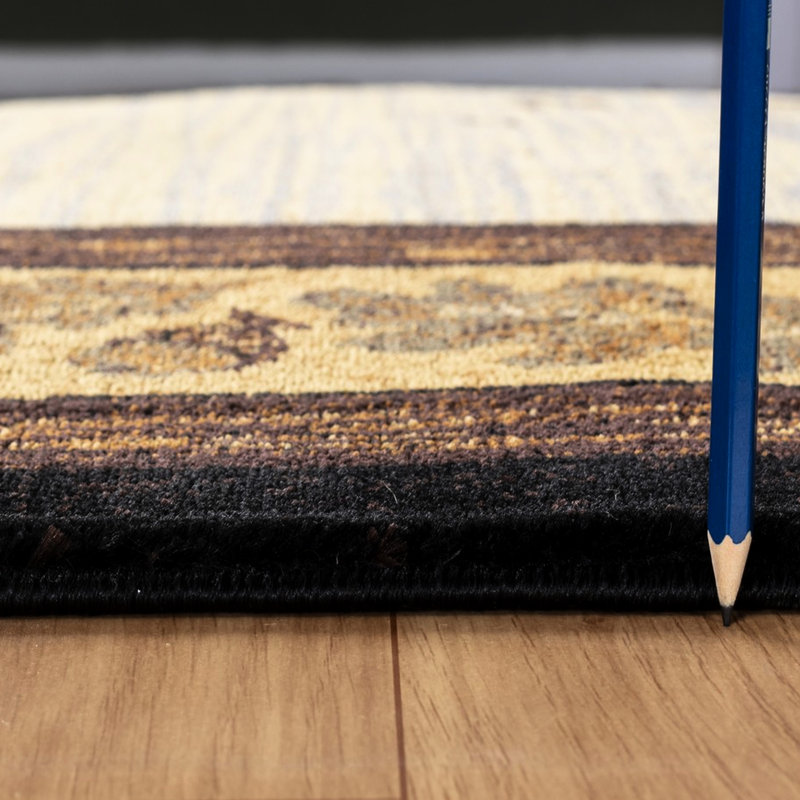7 Ft. 10 In. X 3 Lodge Style Rug - Natural Scenery Polypropylene Stain Heavy Traffic Earth Tones Intricate Patterns Pet &