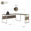 Ensemble de bureau d'ordinateur en forme de L en hickory moderne réversible Gaythorne-1207388524