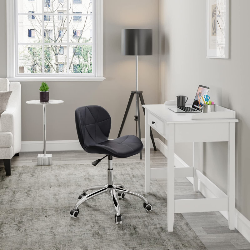 17 Stories Erltrud Office Chair, Faux Leather, Black