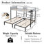 Triple lit superposé avec garde-corps ventilés, structure en métal robuste, lattes en bois silencieuses, séparable en 3 lits simples, aucun sommier nécessaire