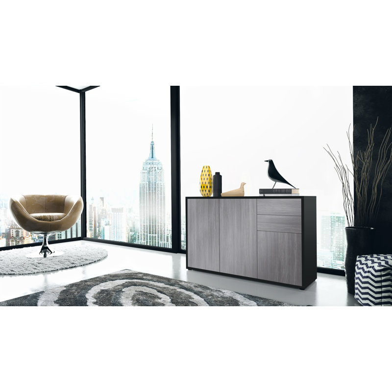 Mcdevitt 117cm Sideboard, Black (Matt)/Avola Anthracite
