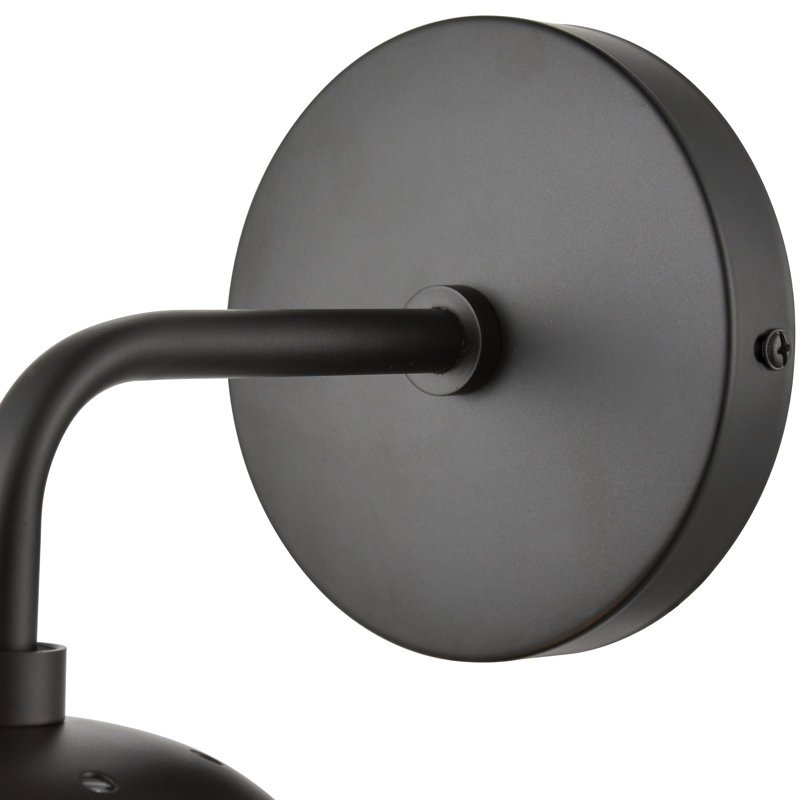 Cournoyer Armed Sconce, Clear, Black