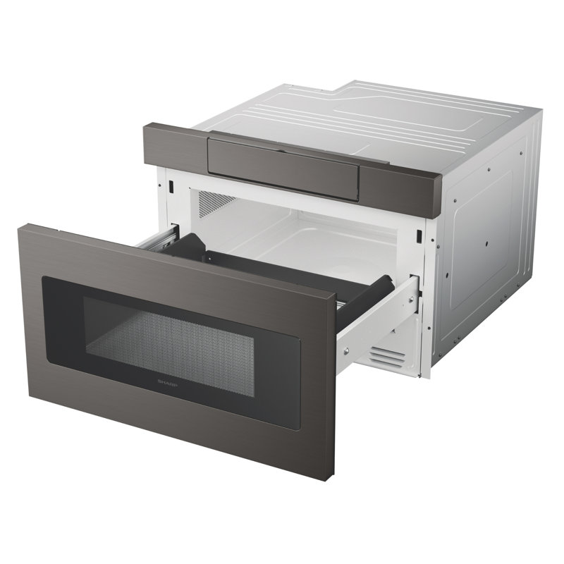 Four à micro-ondes de tiroir de 24 pouces avec commandes tactiles en verre cachées et ouverture automatique AutoTouch, capteur de cuisson, dégivrage, maïs soufflé, verrou pour enfant, acier inoxydable noir - SMD2477AHC