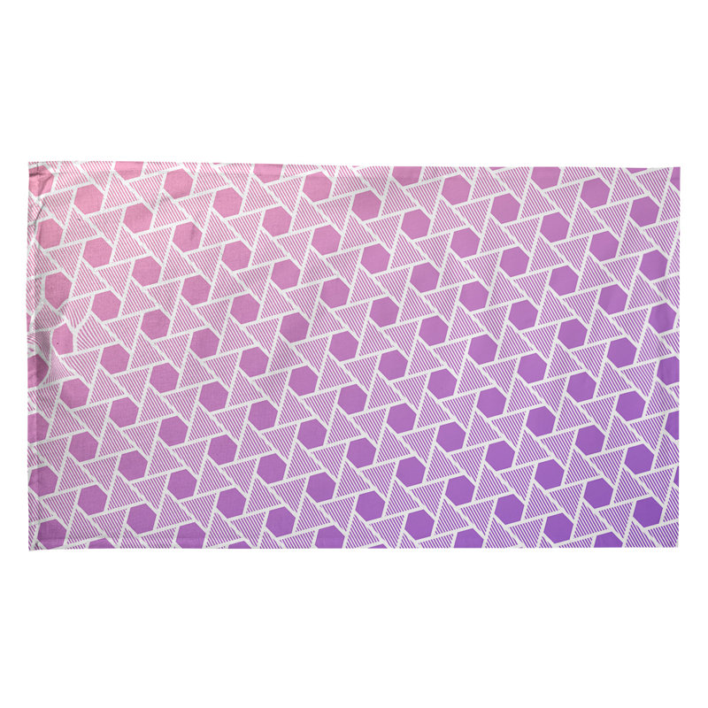 Tea Towel Kitchen Towel, Pink/Purple, Cotton Twill