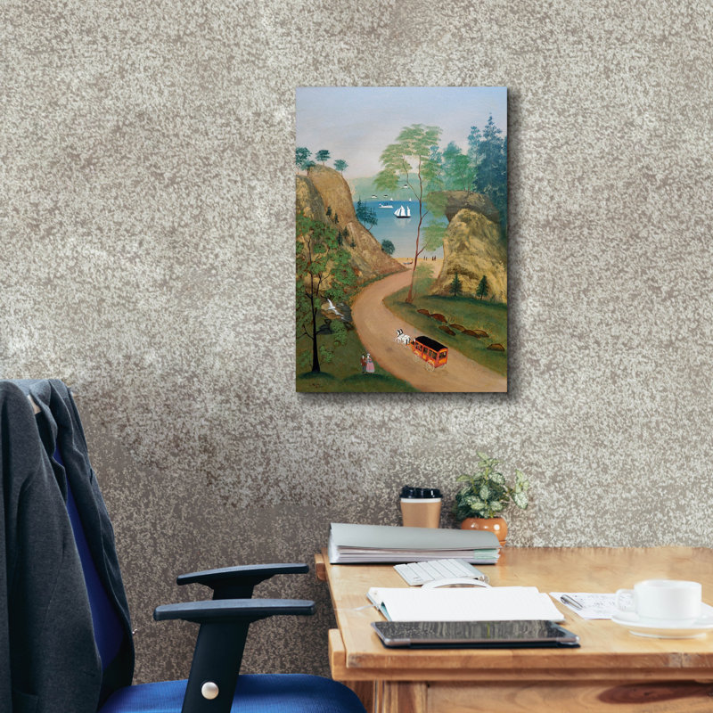  «Hudson River» par C Munro, art mural sur toile, 18 po x 26 po