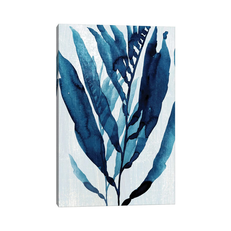 «Blue Drift I» par Annie Warren, reproduction d'art sur toile tendue, H 26 po x l 18 po x 1,5 po