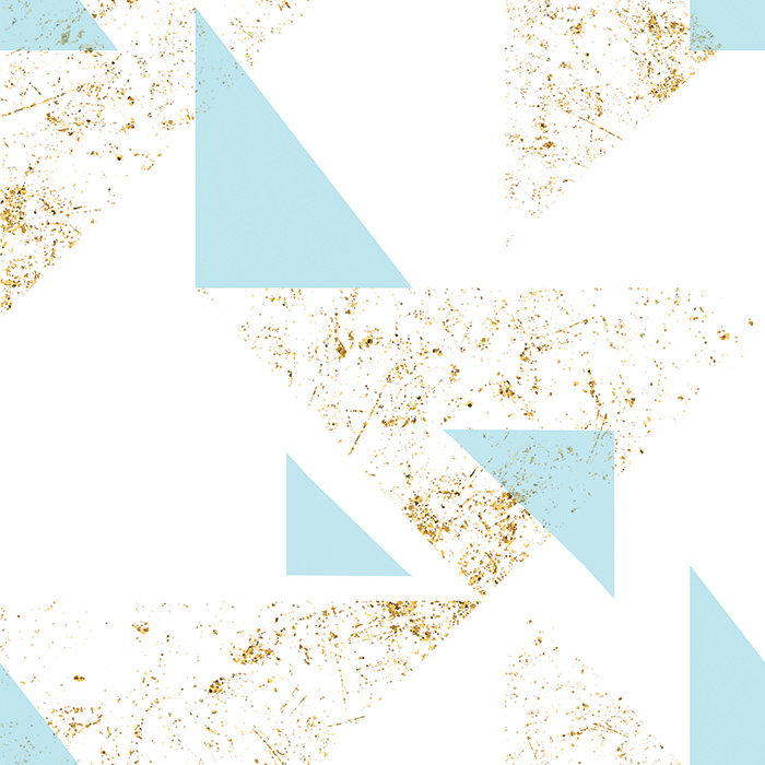 Sacramento Matte Mural, Blue/Gold/White, 208 x 146cm