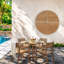 Durable Acacia Wood Patio Dining Set, Rustic Elegance For Gardens, Patios, And Indoor Spaces