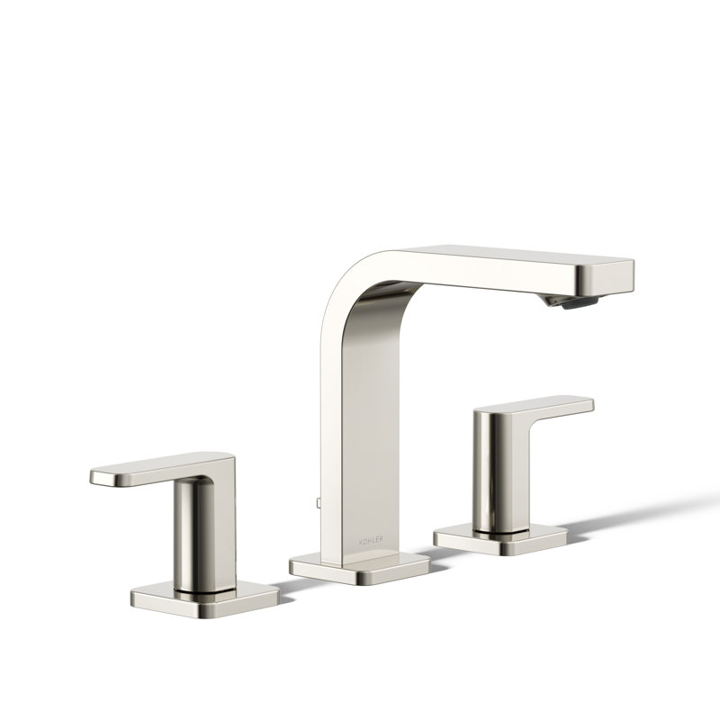 Robinet pour salle de bain à 3 poignées à deux poignées à deux poignées Parallel, Nickel poli éclatant, 1 gallons par minute