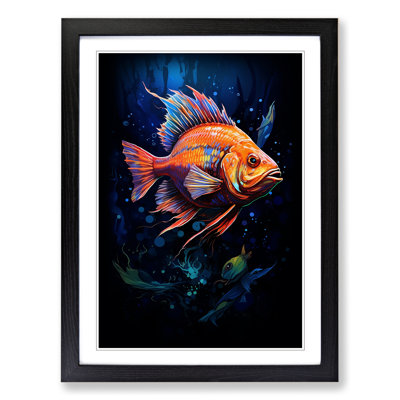 Fish Digital - Framed Print