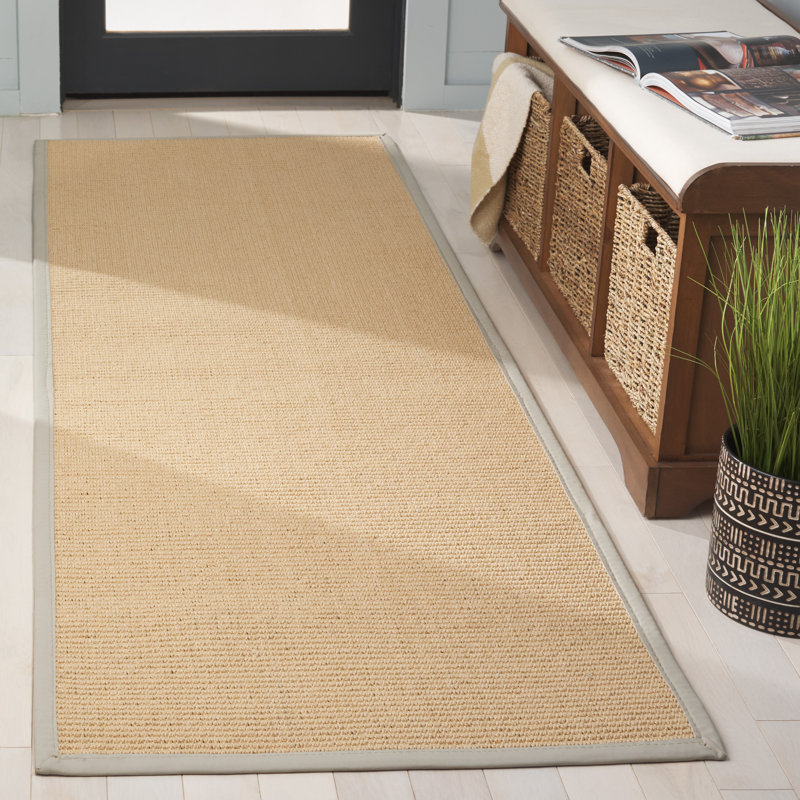 Tapis intérieur / extérieur couleur maïs / beige Hulene 109, Tapis de couloir 2 pi 6 po x 8 pi