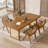 Brown Rectangular Solid Wood Dining Table-765360748