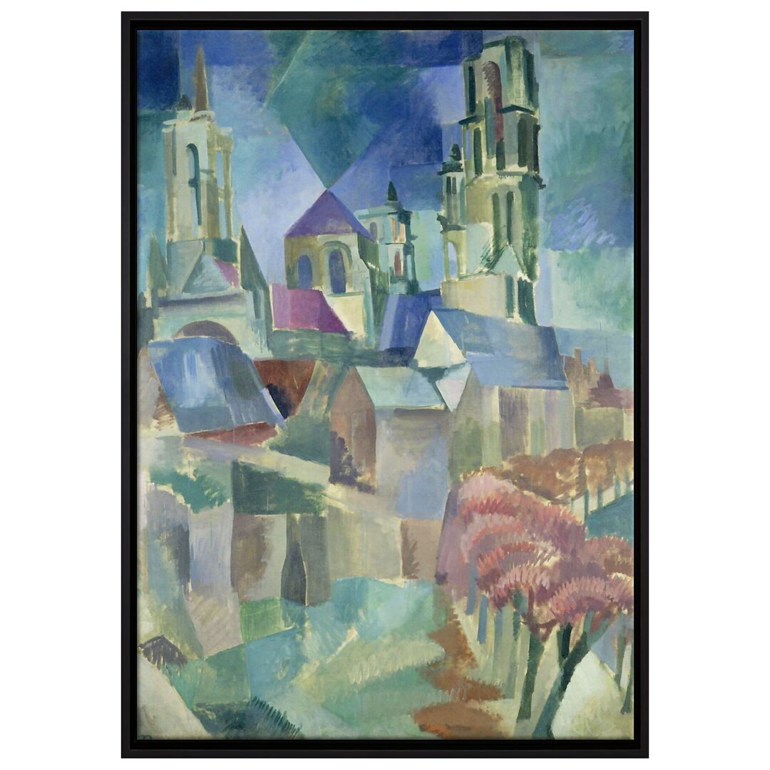 Gerahmtes Leinwandbild Image Study the Towers of Laon von Robert Delaunay