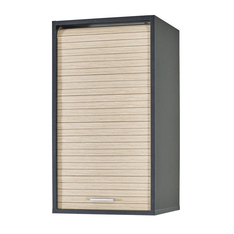 Atakan 72cm Kitchen Pantry, Black/Oak