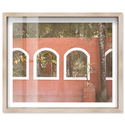 Décoration murale désert tropical à motif ombré par Notoriart, cadre blond, 31 x 25