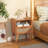 Rattan Nightstand With Charging Station, Boho Night Stand With Handmade Natural Rattan Drawer And Open Shelf, Cane Accent Side End Tables With Solid Wood Legs For Bedroom, Dorm, Small Spaces-1351055847-1351264192