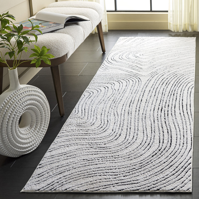 Versaillies 665 Performance Machine Washable Abstract Rug, 2'-6" X 8'-0" Runner