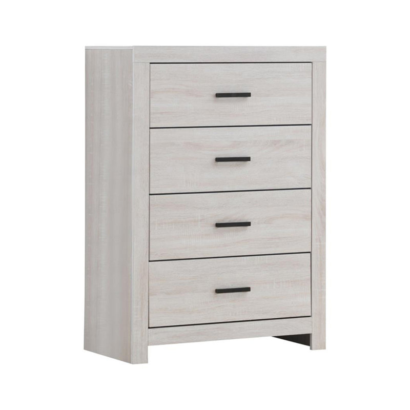 Commode 4 tiroirs l 31,5 po Adallard, Blanc côtier