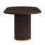 Ensemble de table de salle à manger 6 personnes Lyddia avec chaises rembourrées et base à double caisson cannelé-129681402-129681407