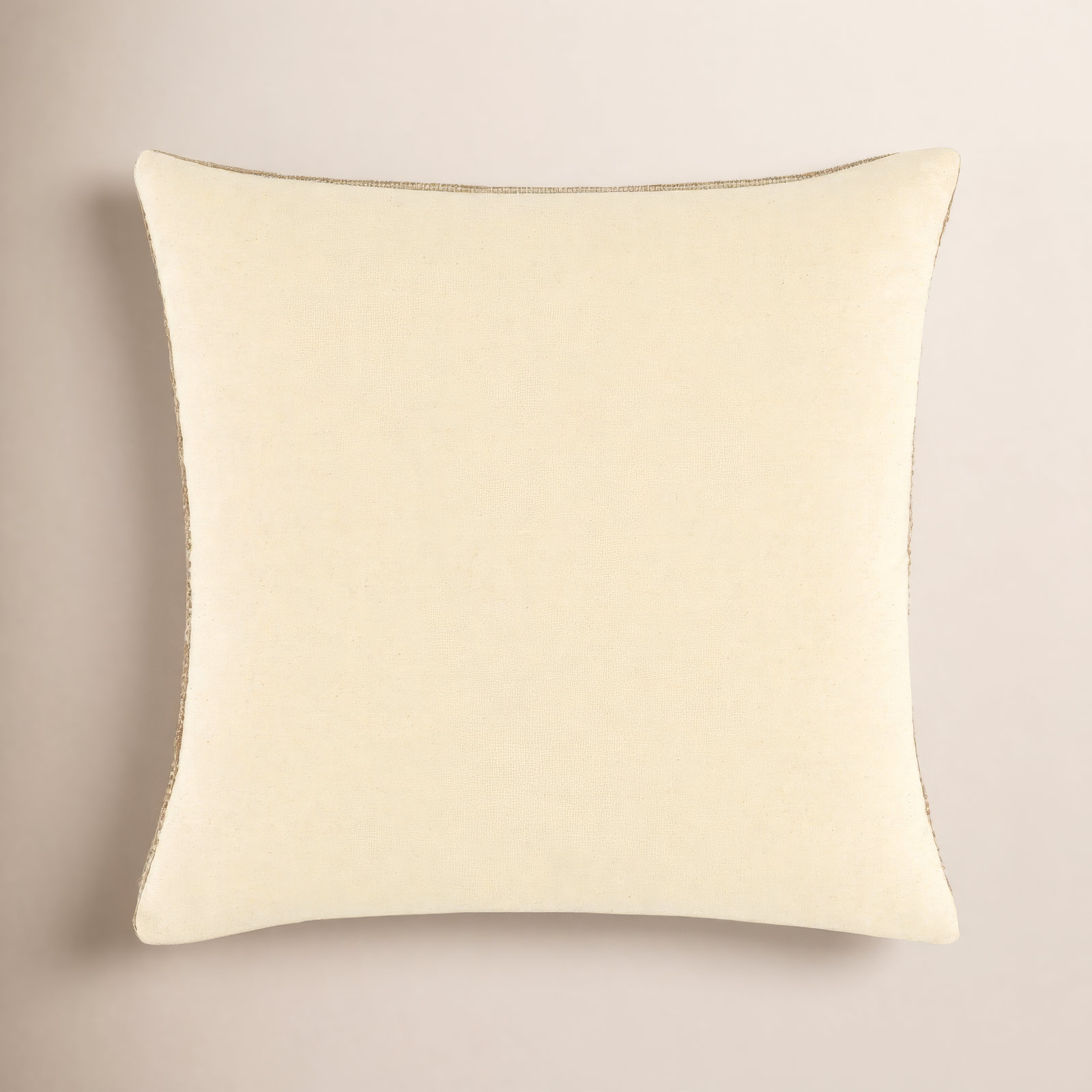 Dalton  Accent Pillow Cover & Insert, Square 18", Tan/Beige, Down Blend