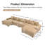 Canapé modulaire surdimensionné en U 170 po Cloud-346083615-346083609