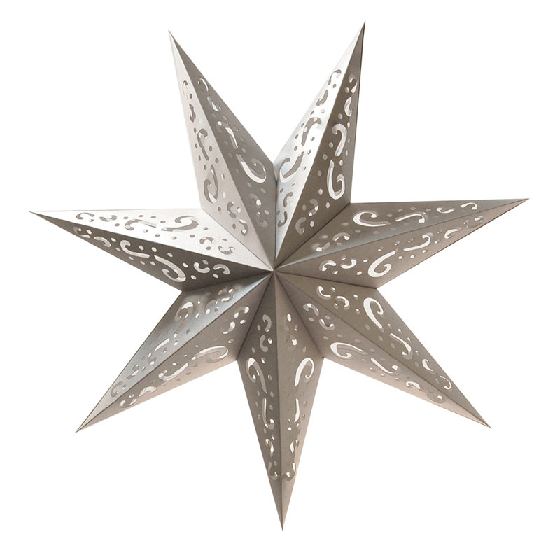 Star Hanging Lantern - 3 Piece, Silver