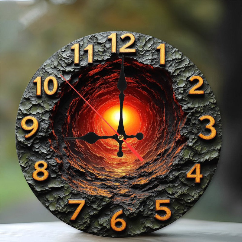 Horloge murale volcanique volcanique