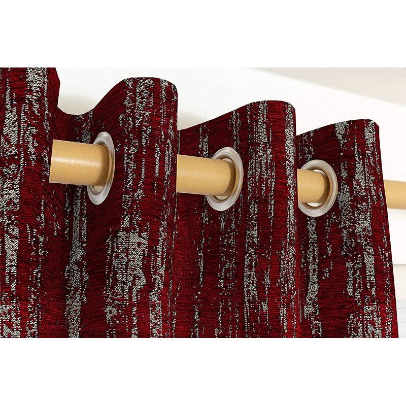 Ariton Blackout Curtain Pair, 116 W x 228 D cm, Red