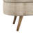 Brown Oval Storage Bench , 43.5"X16"X16", Rubber Wood Legs, Hand - Made By Furniture , Serves As Footstool Or Seating, Pleated Fabric Ornament, Feature Bench, Brown, Professionals, Works Seat,-699728111