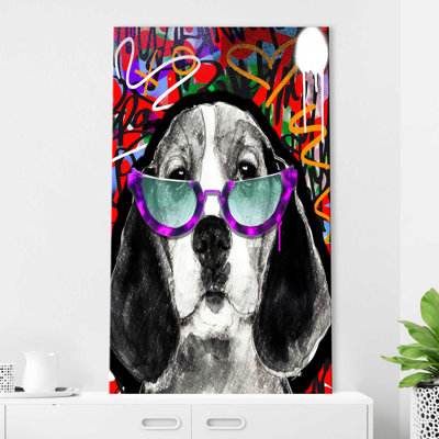 Beagle Nerd (vertical) par By Jodi - impression