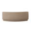 Zelda Curved Armless Sofa In Light Camel Performance Velvet W/ (1) Accent Pillow Ball