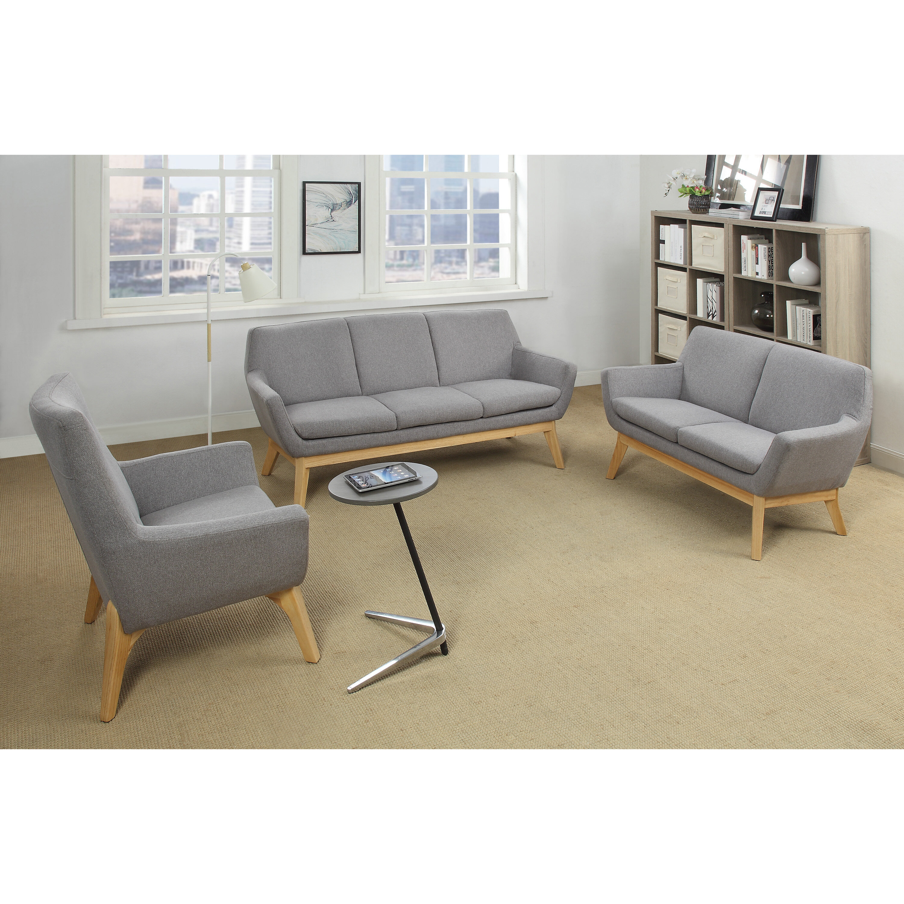 Lorell Quintessence Upholstered Sofa With Lumbar Support